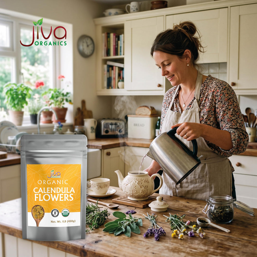 Jiva Organics DIY salve kit with calendula for homemade skincare creation benefit