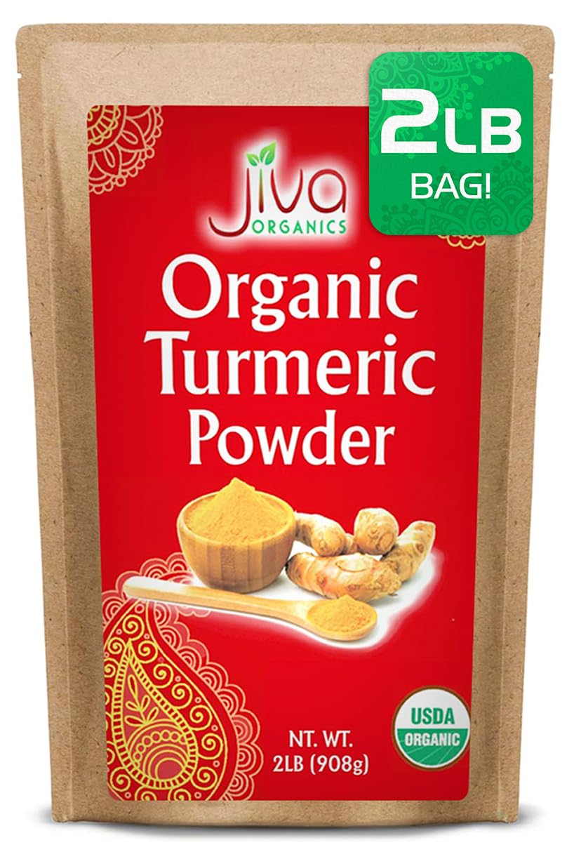 Jiva Organics front packaging 2 lb bag showing organic label and bulk benefit