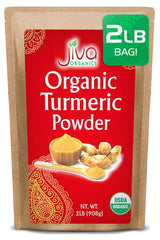 Jiva Organics front packaging 2 lb bag showing organic label and bulk benefit