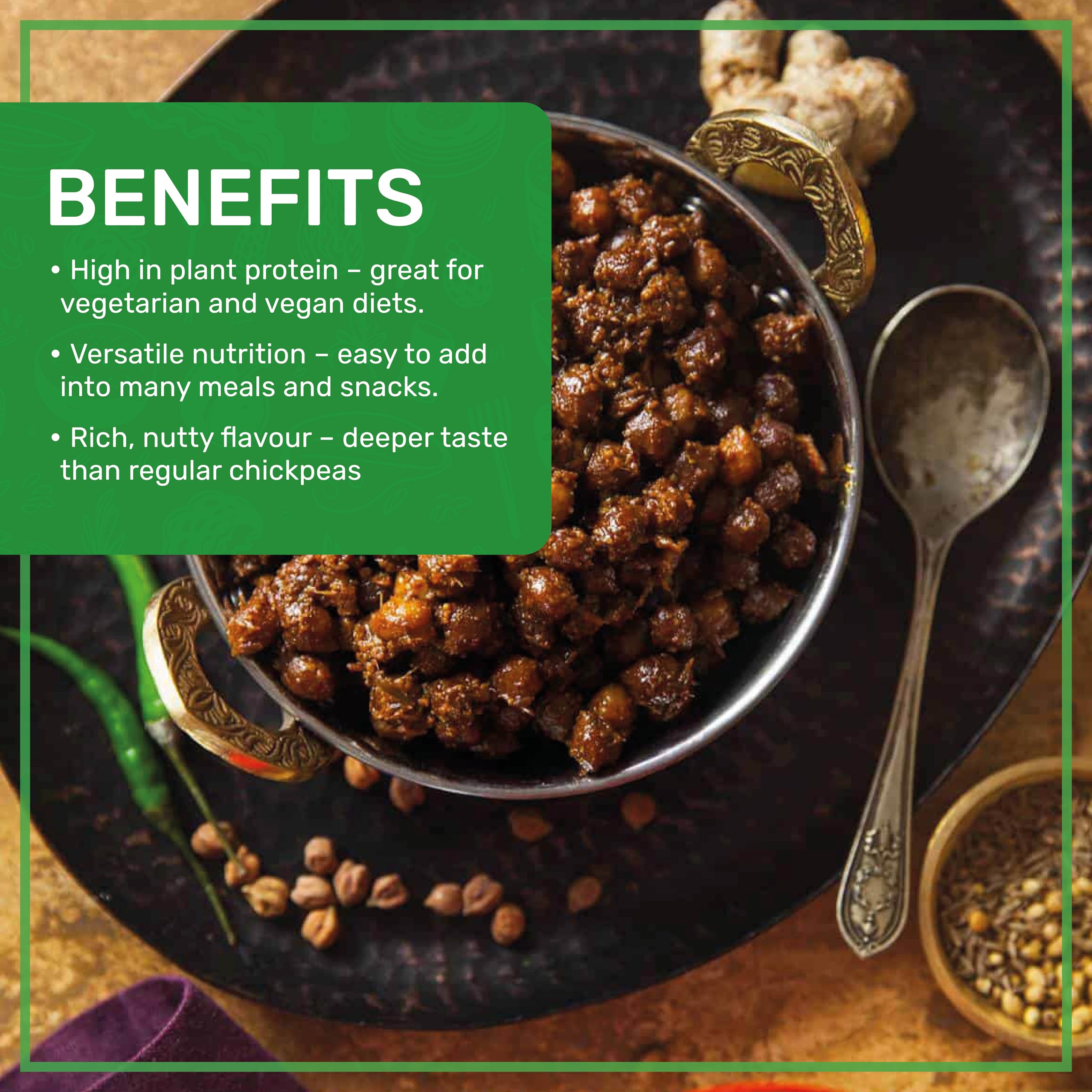 Jiva Organics sprouted black chickpeas in bowl, ready for salads