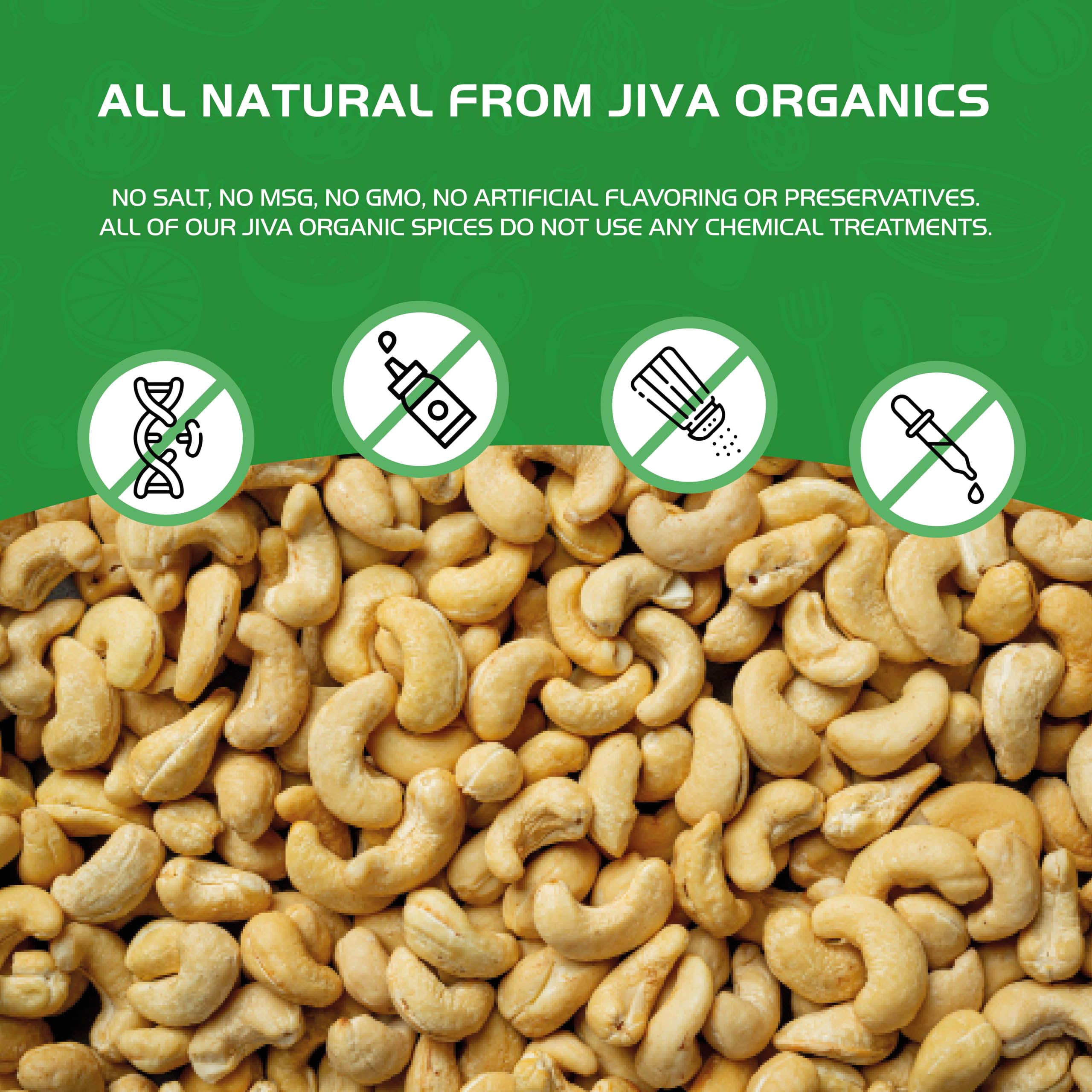 Jiva Organics cashews in a kitchen setting showing meal-prep versatility benefit