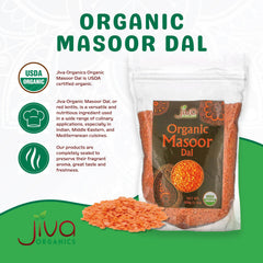 Jiva Organics cooked masoor dal in bowl indicating comforting meal