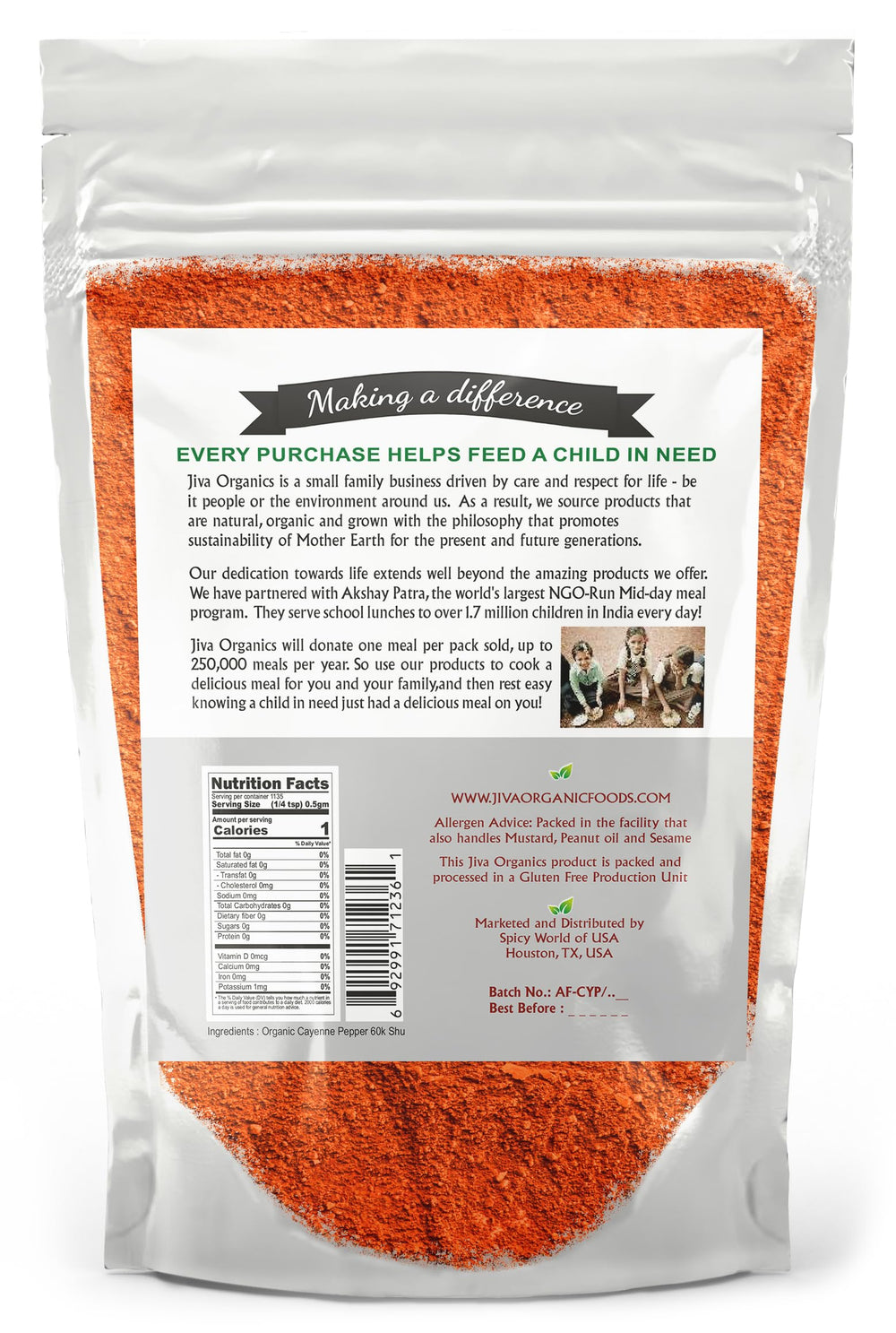 Jiva Organics beside garlic and herbs in lifestyle shot illustrating versatile culinary use