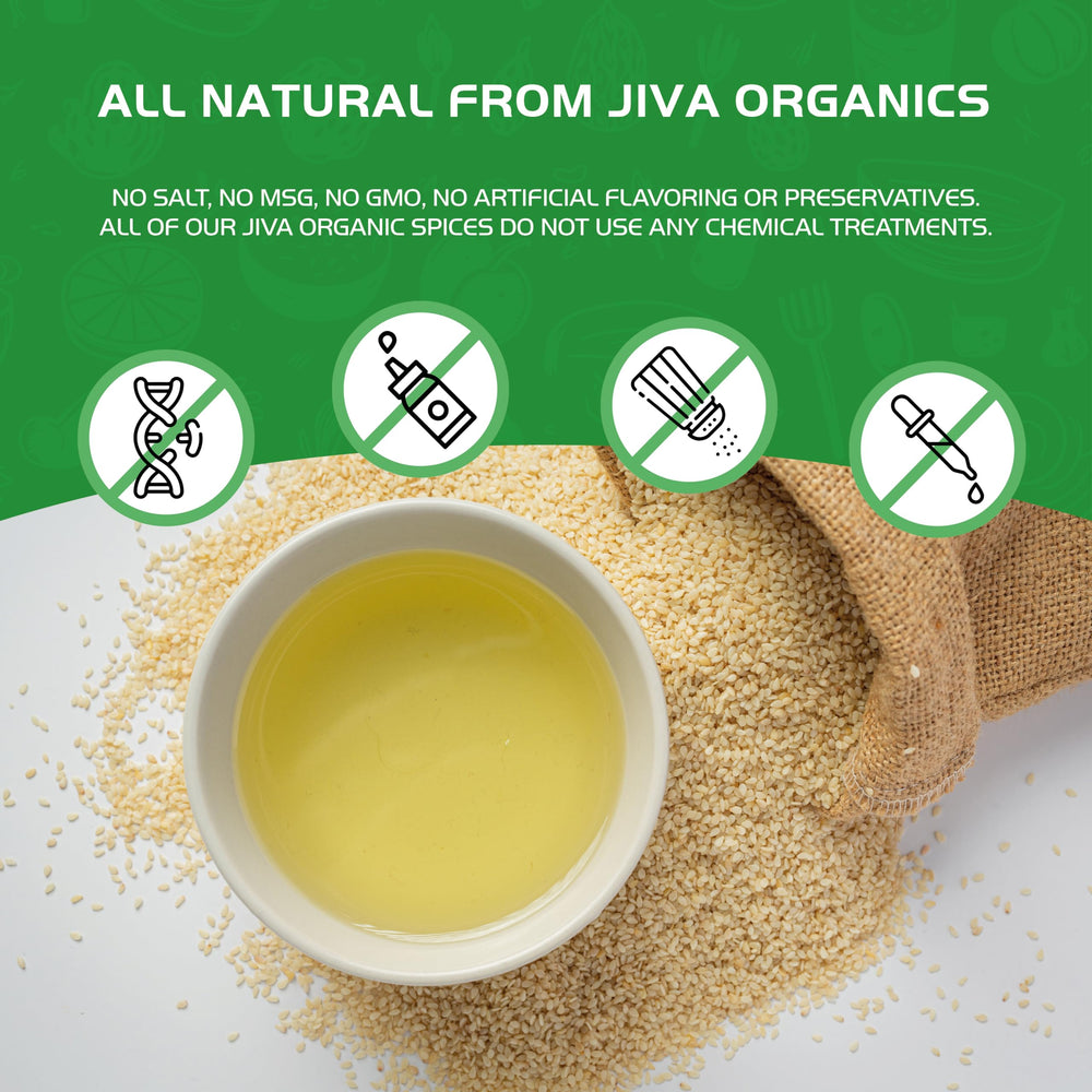 Jiva Organics side label close-up highlighting ingredient transparency