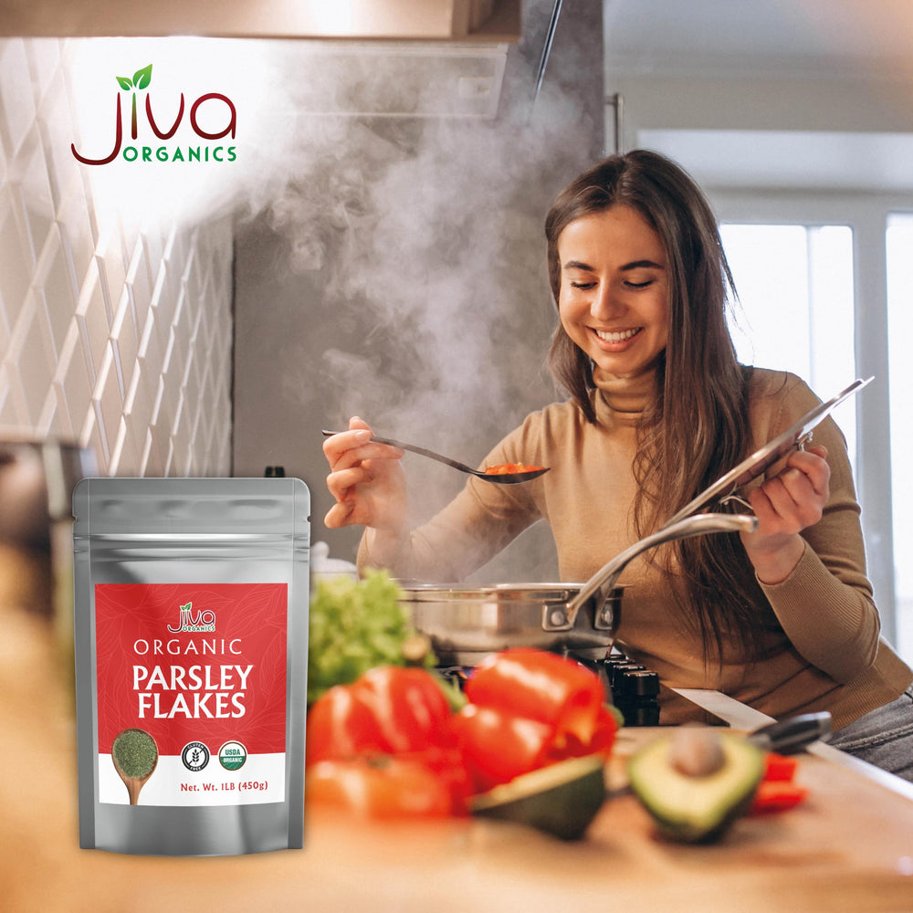 Jiva Organics label detail highlighting organic certification and ingredients