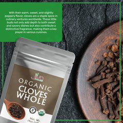 Jiva Organics pile of whole cloves showcasing uniform size and color