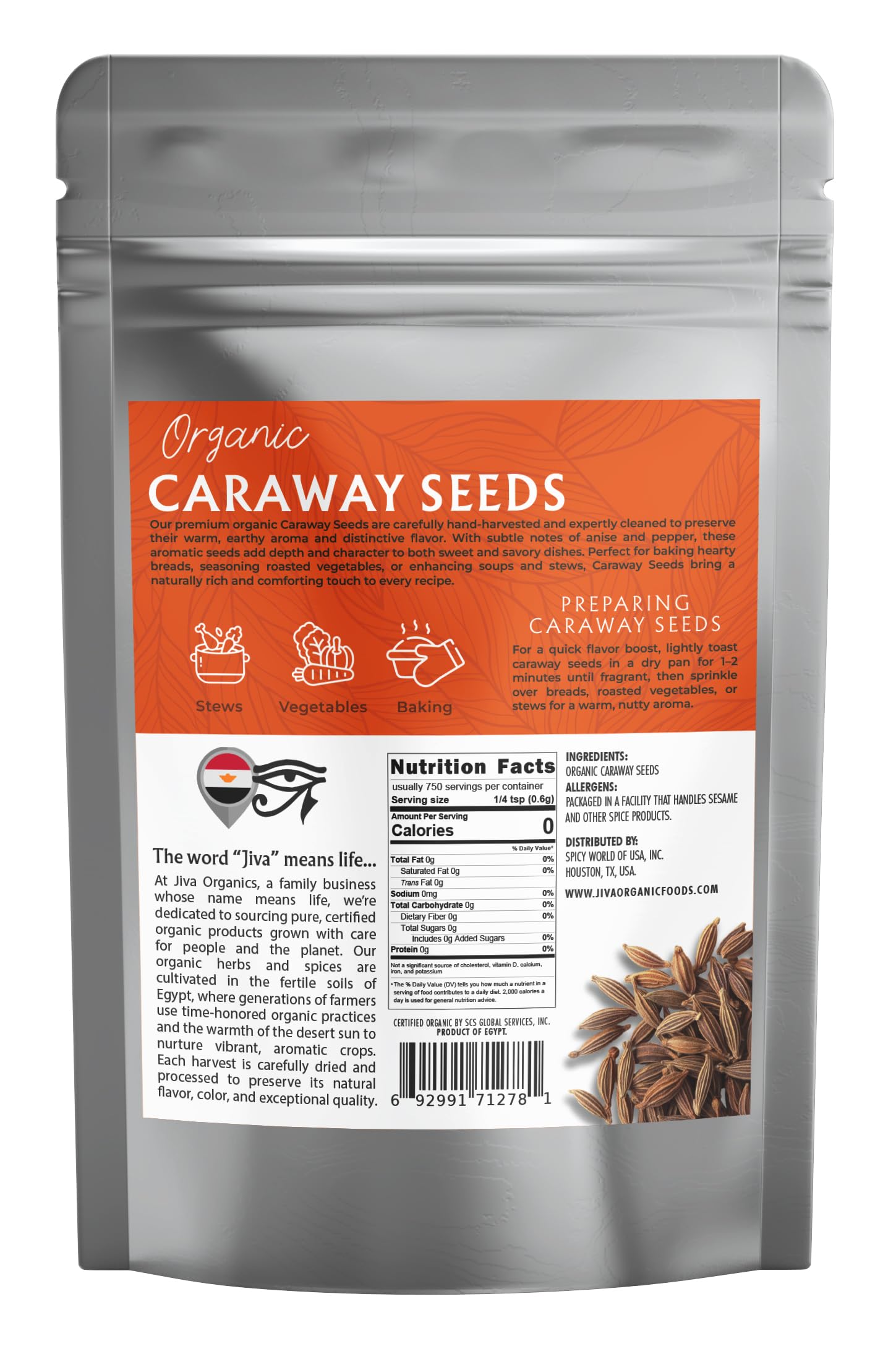 Jiva Organics close-up of caraway seeds texture highlighting aromatic oils