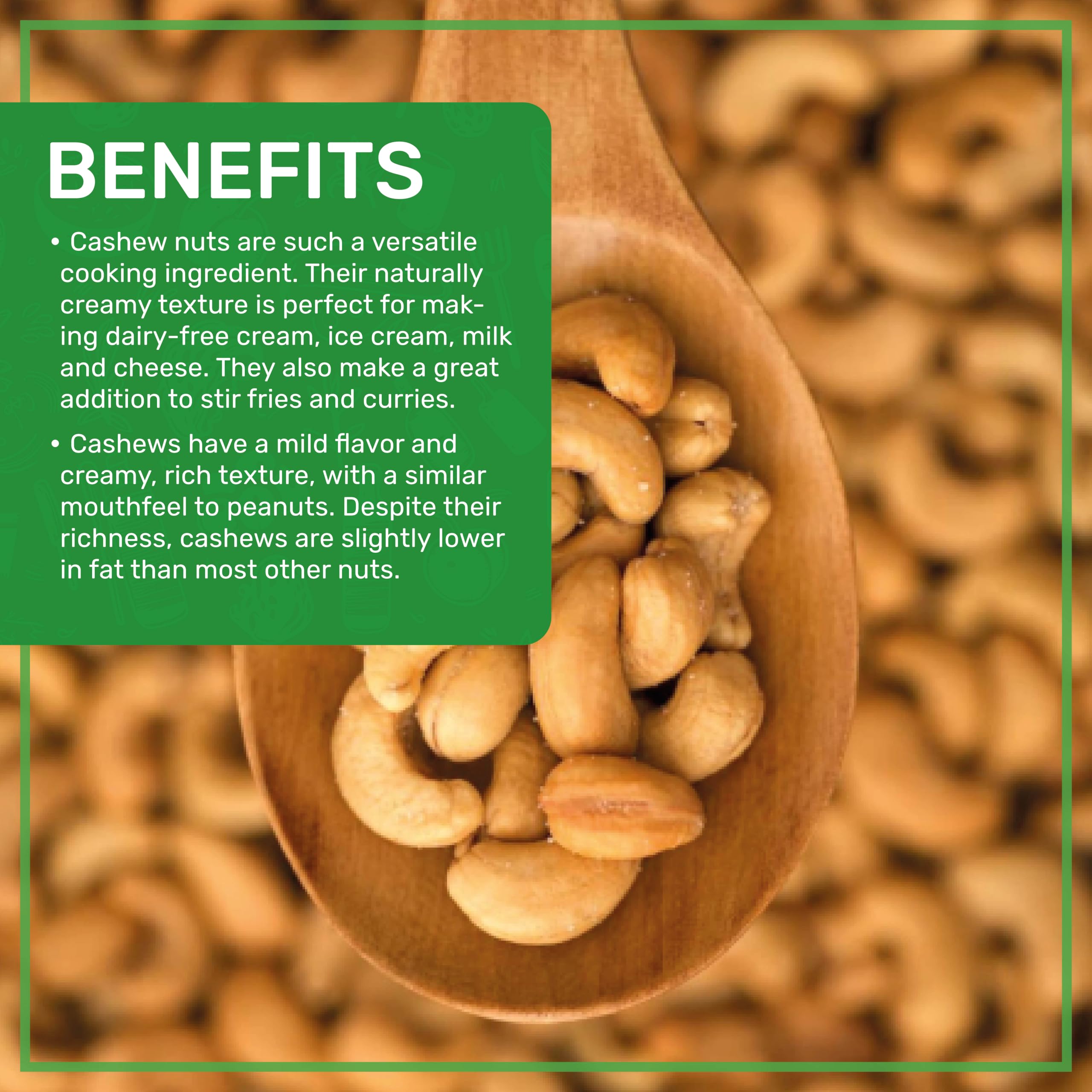 Jiva Organics cashews in a serving bowl illustrating ready-to-eat convenience benefit