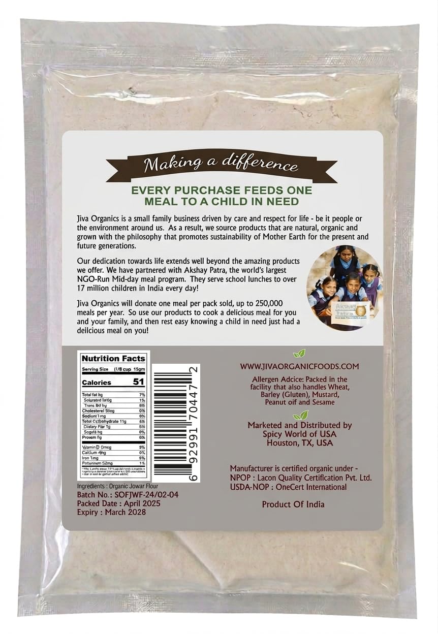 kitchen countertop scene with Jiva Organics bag and ingredients showcasing everyday use