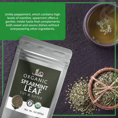 Jiva Organics spearmint brewing in a French press delivering quick infusion benefit