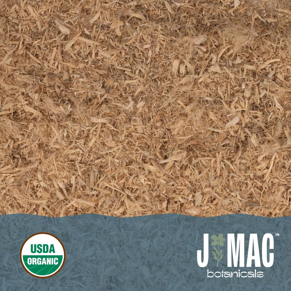 J Mac Botanicals pitcher of brewed marshmallow root infusion for batch brewing benefit