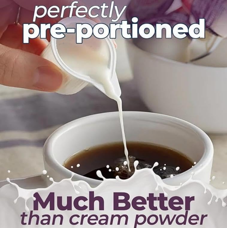 JMS PROFESSIONAL creamers displayed in an office breakroom promoting tidy, fast coffee service