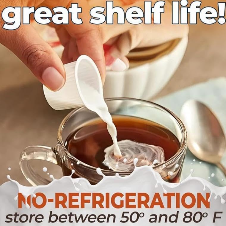 JMS PROFESSIONAL plastic stirrers beside assorted creamer cups illustrating ready-to-use kit