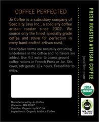 Jo Coffee resealable tin-tie bag being closed to preserve freshness