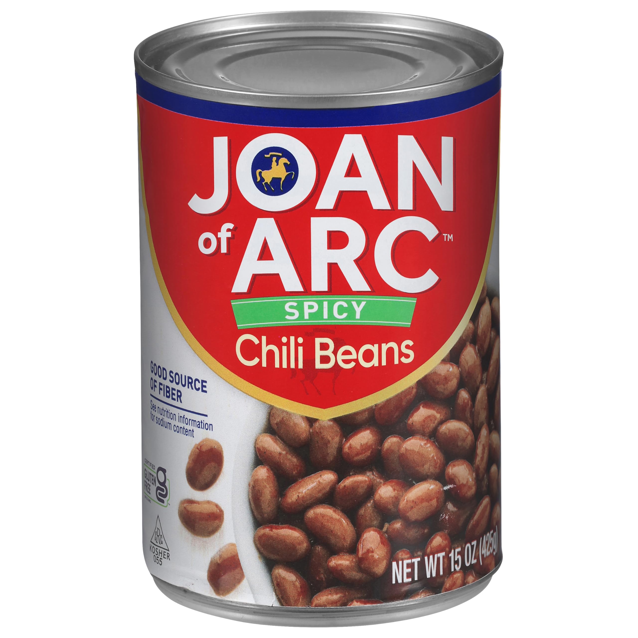 Joan of Arc front can showing label and spicy chili branding for pantry readiness