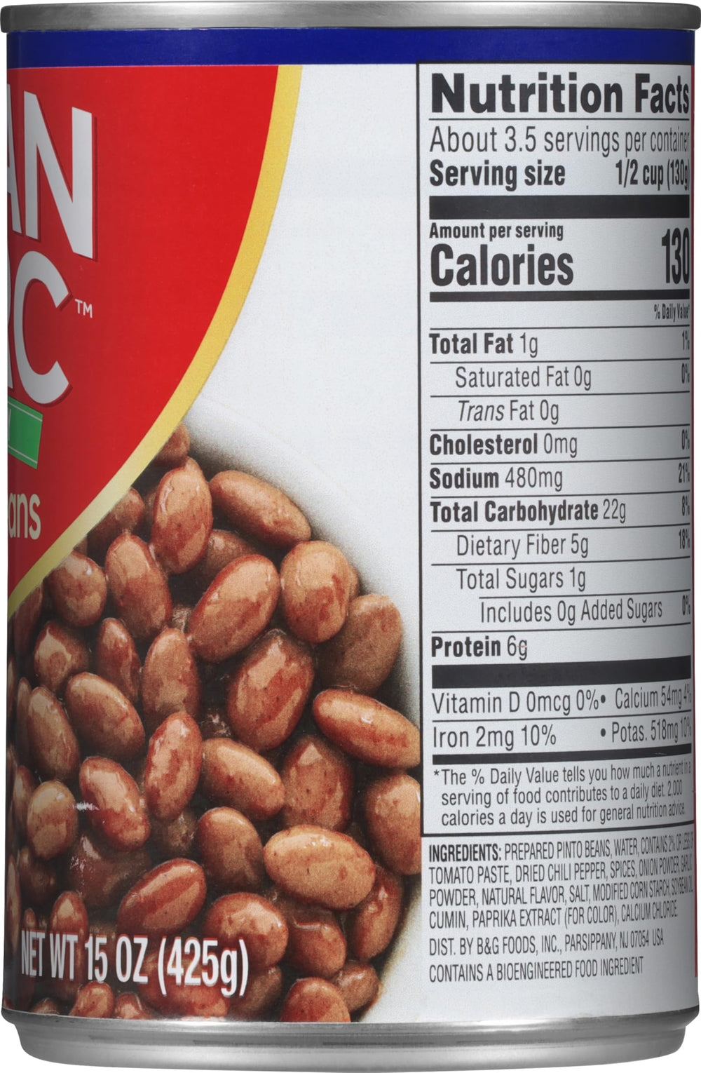 Joan of Arc nutrition label and ingredients detail for informed pantry shoppers