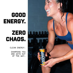 Jocko Fuel GO Black Cherry Vanilla can side label showing flavor and ingredient clarity