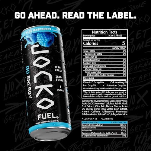 Jocko Fuel GO open can top view showing easy-open design and ready-to-drink convenience