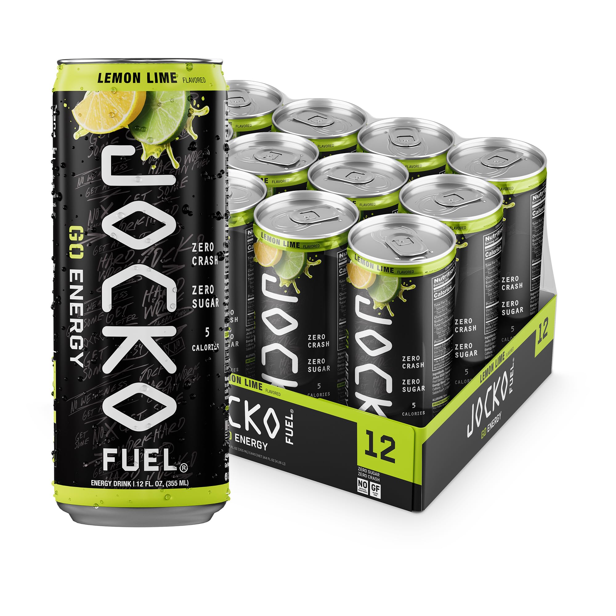 JOCKO Fuel front packaging showing lemon lime cans and bold branding for quick recognition