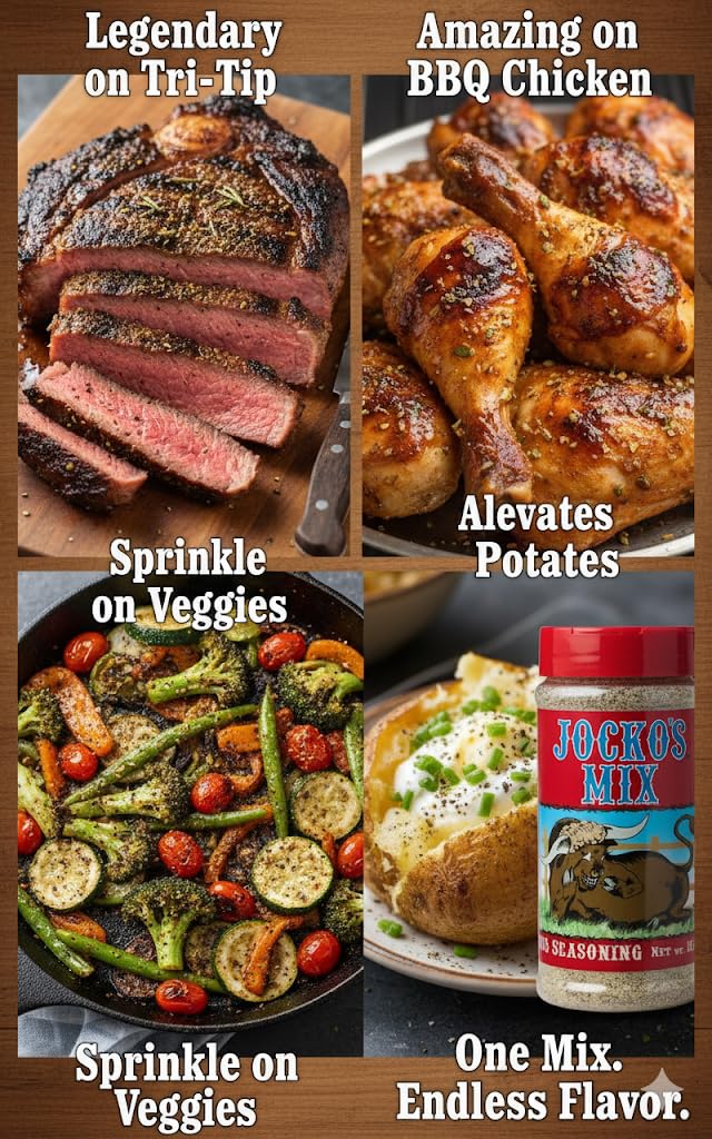 Roasted vegetables sprinkled with Jocko's seasoning delivering smoky, savory taste