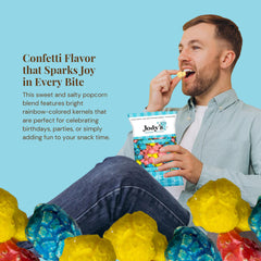 Jody's popcorn bag held in hand illustrating 7oz portion size convenience