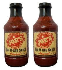 Joe's Kansas City bottle front label showing rich sauce for grilling benefit