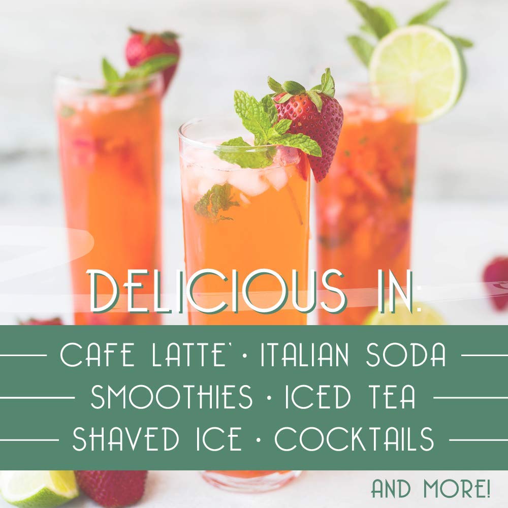 Joe's Syrup in café setting demonstrating versatile use in drinks