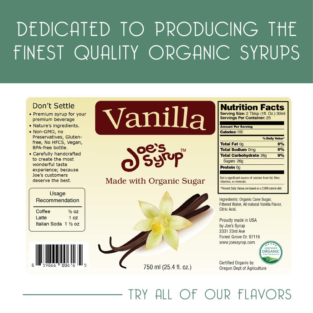 Joe's Syrup pouring close-up showing smooth texture and easy mixing benefit