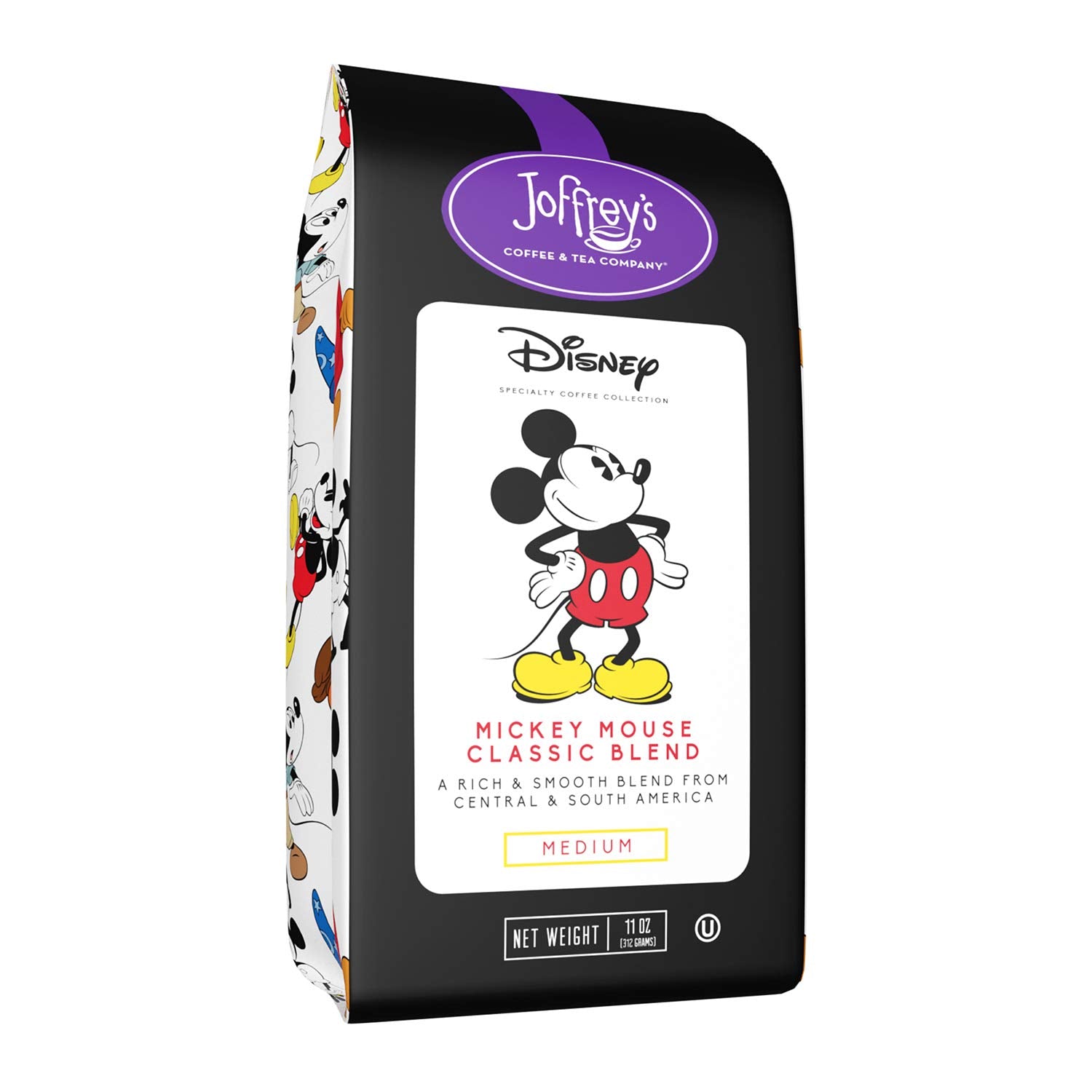 Joffrey's front packaging showing Disney-themed design and fresh beans benefit