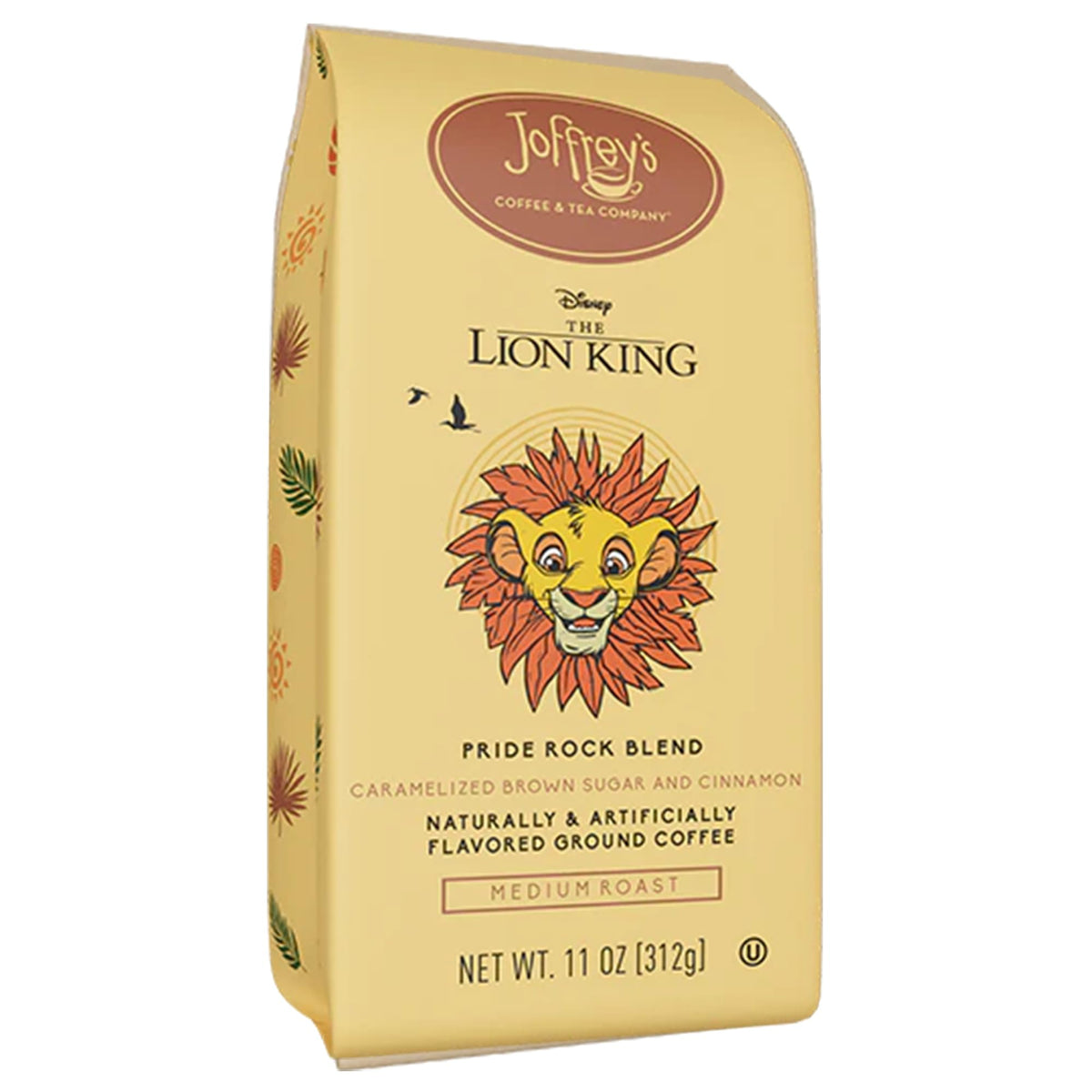 Joffrey's Coffee front packaging showing Pride Rock design and easy brewing