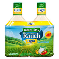 JOGRO Hidden Valley Light bottle front view showing label and pourable dressing benefit