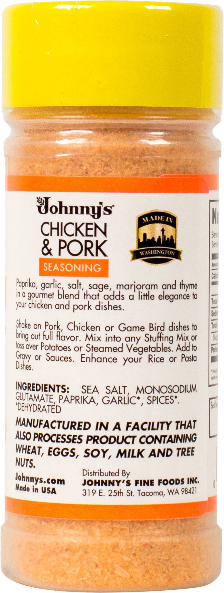 Johnny's seasoning texture close-up displaying paprika and herb flecks for visible flavor