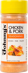 Johnny's front-packaging showing six 4.75 oz containers and clear labeling for pantry convenience