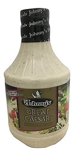 Johnny's Great Caesar front bottle showing label and size, useful for portion planning