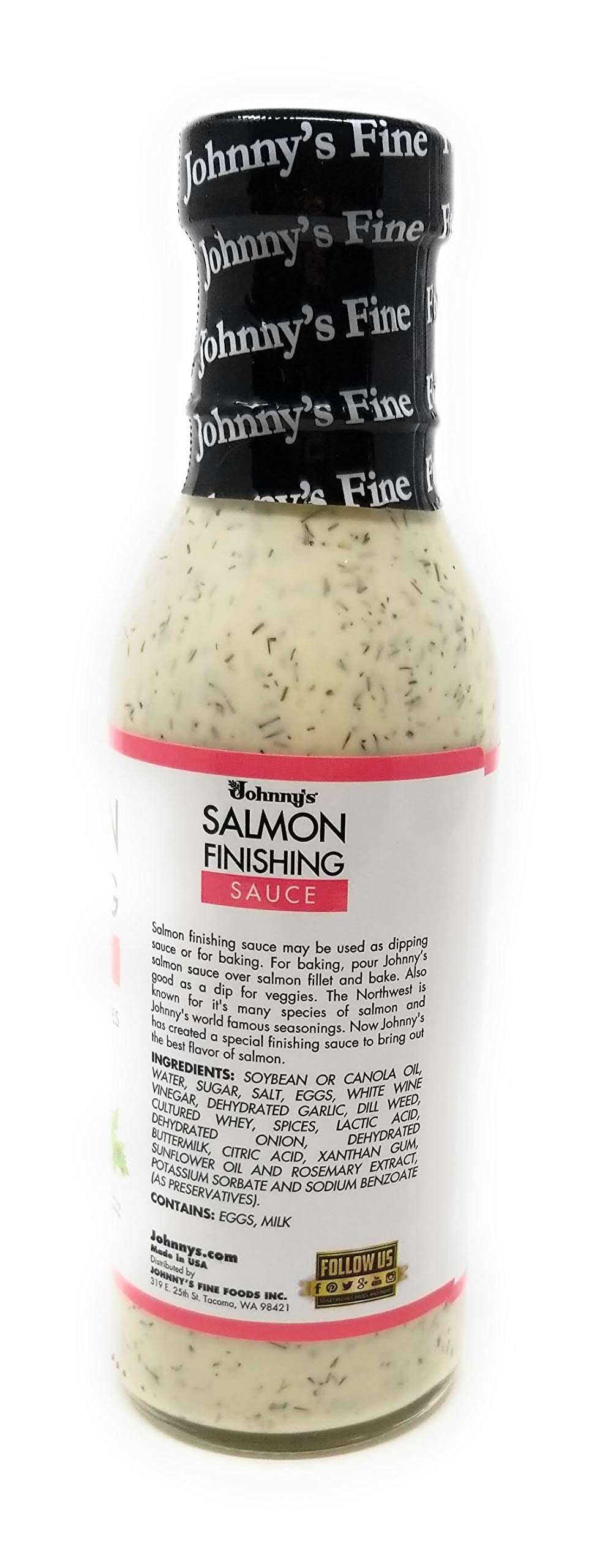 Johnny's creamy sauce texture close-up highlighting smooth consistency and dill