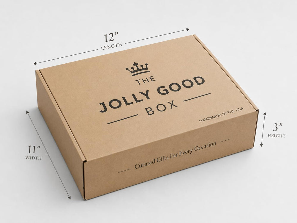 Jolly Good Care Packages open box overhead view showing 45 individually wrapped snacks and easy sharing
