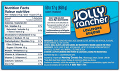 Close-up of an individually wrapped Jolly Rancher lollipop highlighting freshness and convenience