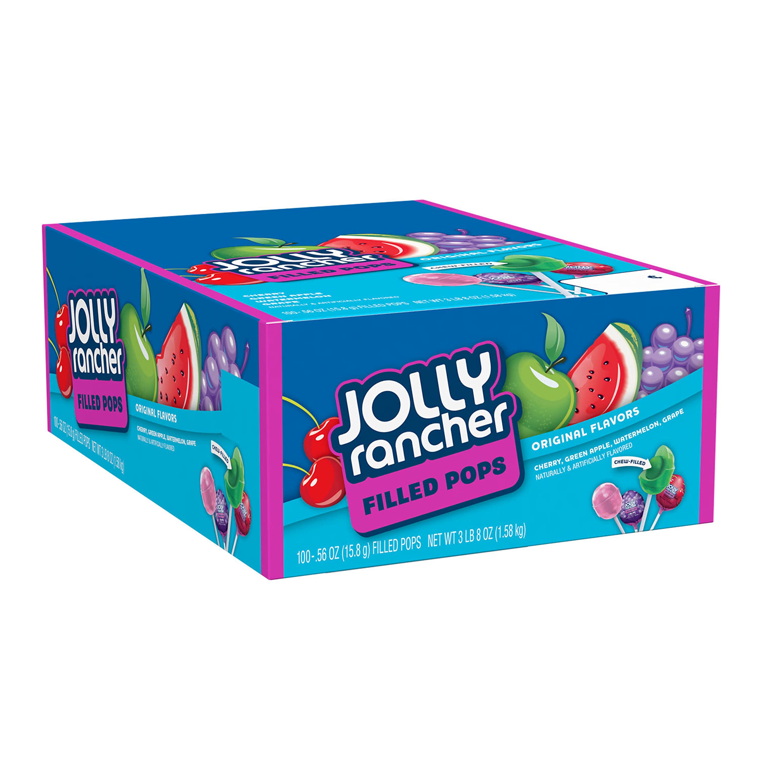 Jolly Rancher individually wrapped pop highlighting freshness and easy serving