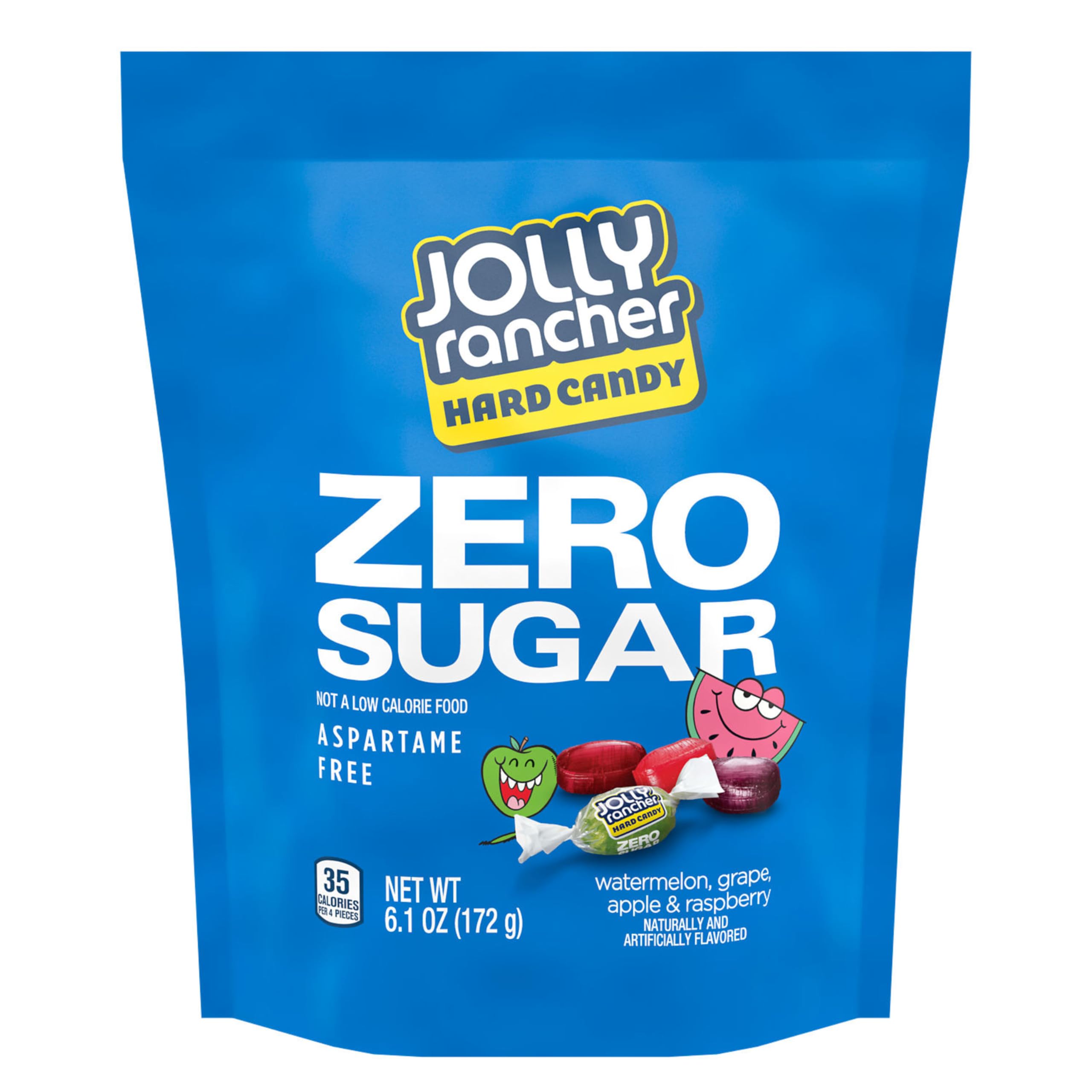 Jolly Rancher close up of individually wrapped candies proving freshness and convenience