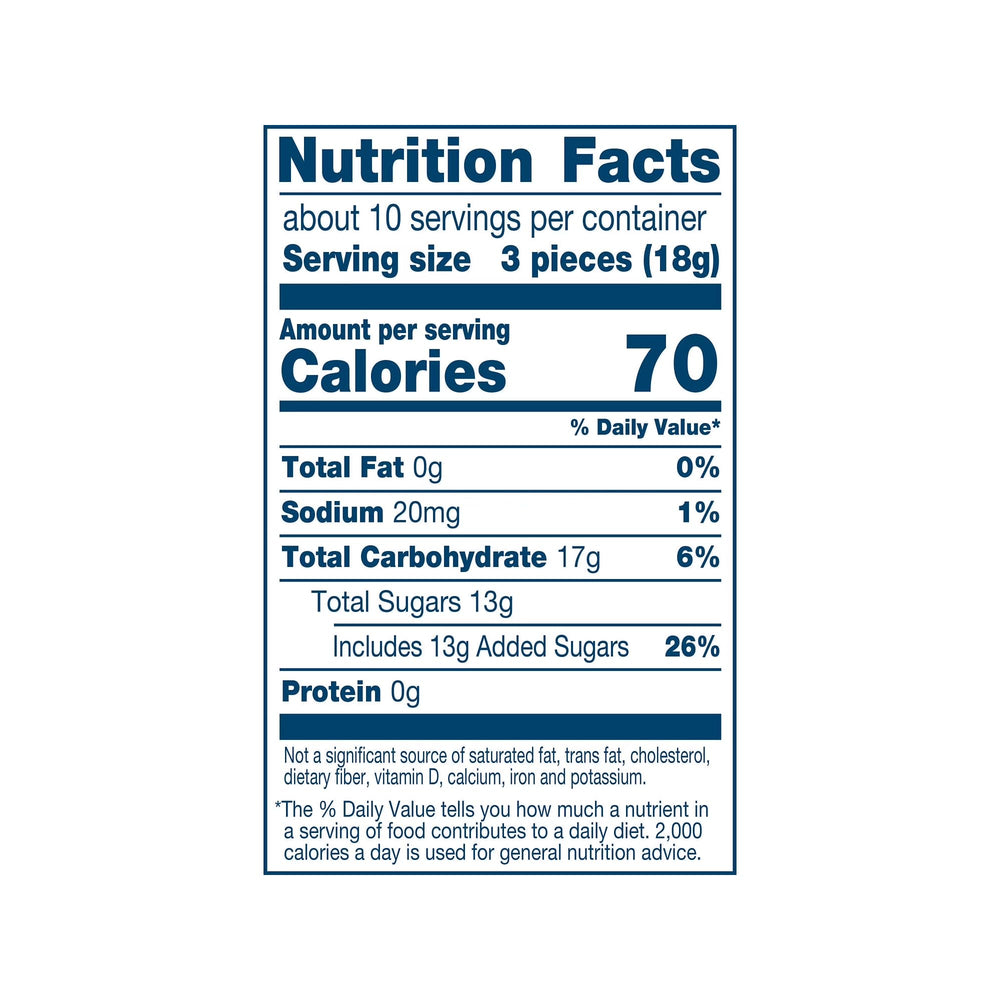 Jolly Rancher label and nutrition panel view for ingredient transparency and product information