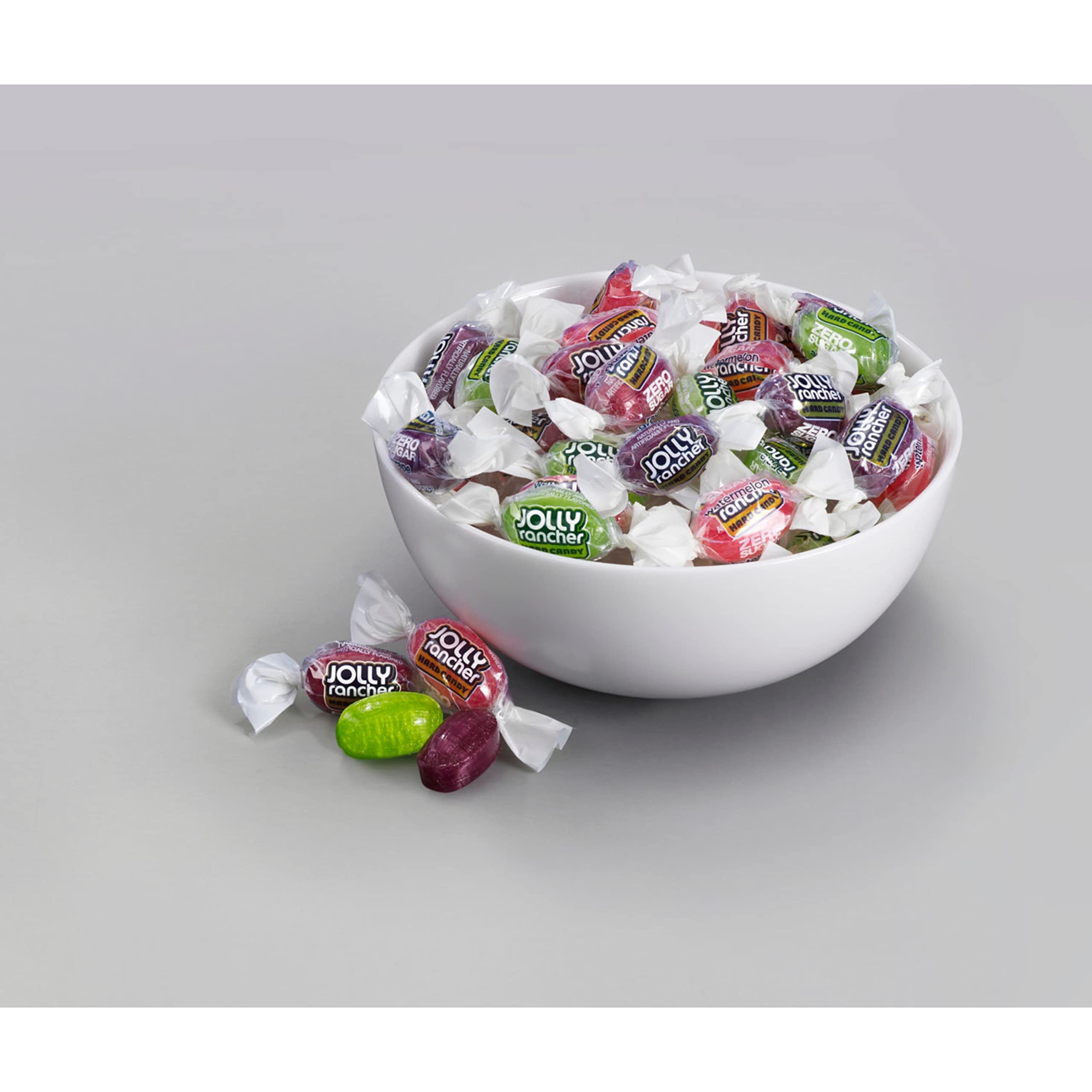 Jolly Rancher candy surface texture closeup highlighting long lasting flavor and shine