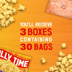 jolly time close up popcorn kernel and popped texture emphasizing crunch