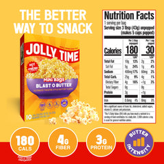 jolly time single mini bag unpopped showing compact single serve convenience
