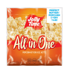 Jolly Time front packaging showing 8oz kit and portion convenience