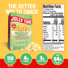 Jolly Time individual microwave bag demonstrating convenient portioning