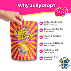 JollyDrop close-up of gummy texture highlighting soft chew and vegan recipe