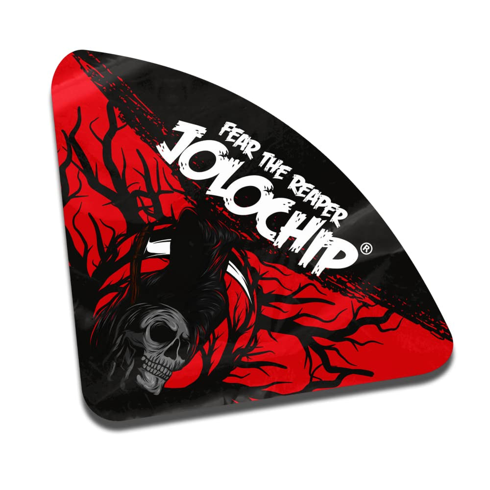 JOLOCHIP chip held in hand demonstrating 5g size and clear portion control for safety