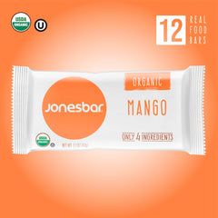 jonesbar ingredients display of mango, almonds, dates and chia for clean sourcing