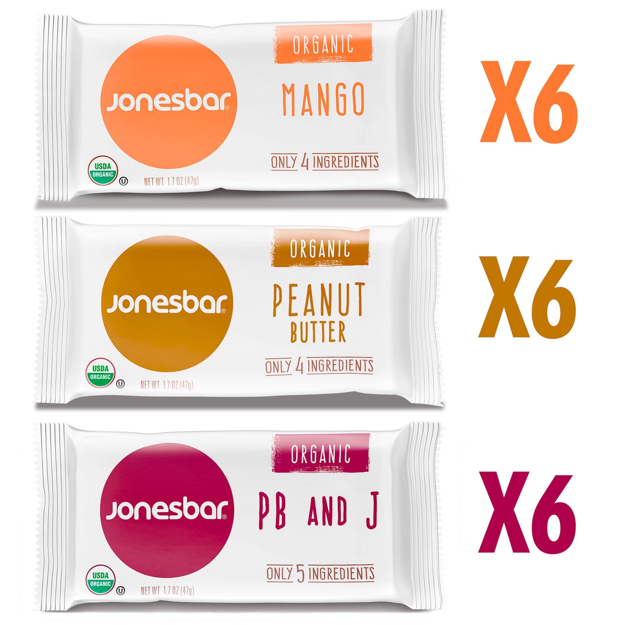 jonesbar single unwrapped bar close-up showing chewy texture and visible nuts for appetizing appeal