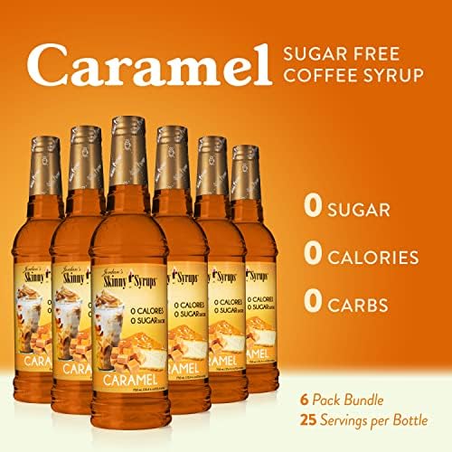 Jordan's Skinny Mixes caramel added to coffee for rich flavor without sugar